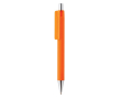 Stylo promotionnel avec embouts chromés couleur orange