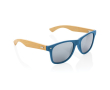 Lunettes en plastique recyclé et bambou couleur bleu