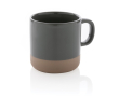 Mug en céramique émaillée en deux couleurs couleur gris foncé