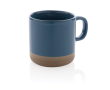 Mug en céramique émaillée en deux couleurs couleur bleu