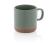 Mug en céramique émaillée en deux couleurs couleur vert