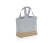 Petit sac isotherme en toile en deux couleurs couleur gris