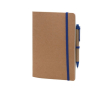 Carnet avec couverture en carton et stylo couleur bleu