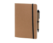 Carnet avec couverture en carton et stylo couleur noir