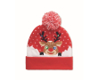 Gorro de punto navideño iluminado con 6 LED en acrílico elástico suave couleur rouge
