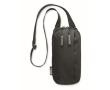 Bolsa bandolera para smartphone en poliéster RPET con correa ajustable couleur noir