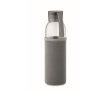 Botella de vidrio reciclado con funda y tapón antifugas 500ml couleur gris foncé