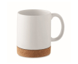 Taza para sublimación de cerámica blanca con base de corcho 280ml couleur blanc