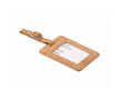 Etiqueta de corcho para equipaje con tarjeta transparente couleur beige