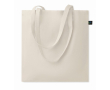 Bolsa de algodón de comercio justo con asas largas Fairtrade 140 g/m2 couleur beige