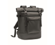 Mochila de lona con cierre roll top y acolchado en diferentes partes couleur noir