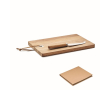 Set de tabla para quesos de madera de acacia con cuchillo couleur bois