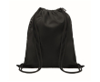Mochilas de cuerdas gruesas en poliéster RPET con bolsillo con cremallera couleur noir