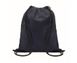 Mochilas de cuerdas gruesas en poliéster RPET con bolsillo con cremallera couleur bleu