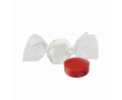 Mini bonbon à double nœud. 1 saveur et emballage recyclable couleur coca-cola