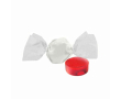 Mini bonbon sans sucre avec 2 nœuds et emballage recyclable couleur fraise