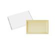 Carré de chocolat individuel blanc ou noir de 10 g couleur chocolat blanc