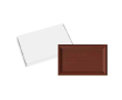 Carré de chocolat individuel blanc ou noir de 10 g couleur chocolat noir