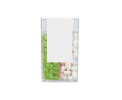 Boîte transparente personnalisée avec duo menthe/fraise 45g couleur pomme