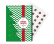 Calendrier de l'avent avec chocolats de Noël A4 couleur blanc