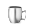 Mug en alu avec poignée géométrique d'une capacité de 540 ml couleur argenté