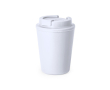 Mug à emporter en plastique recyclé à double paroi de 300 ml couleur blanc