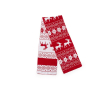 Écharpe en polyester acrylique avec design Noël rouge/blanc couleur rouge