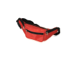 Sac banane en polyester avec 4 poches et sangle ajustable couleur rouge