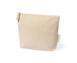Trousse en coton 100% recyclé avec fermeture éclair couleur naturel