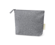 Trousse en coton 100% recyclé avec fermeture éclair couleur noir