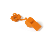 Sifflet avec cordon assorti pour le porter autour du cou couleur orange