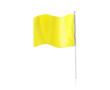 Banderole rectangulaire en polyester avec un bâton blanc couleur jaune