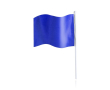 Banderole rectangulaire en polyester avec un bâton blanc couleur bleu