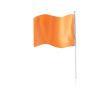 Banderole rectangulaire en polyester avec un bâton blanc couleur orange