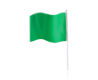 Banderole rectangulaire en polyester avec un bâton blanc couleur vert