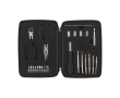 Set de 26 outils en aluminium, coffret métallique matelassé couleur argenté
