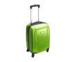 Valise trolley à roulettes, cadenas et plaque métallique couleur vert clair