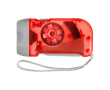 Lampe de poche dynamo en plastique, 2 LED, piles incluses couleur rouge