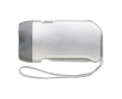 Lampe de poche dynamo en plastique, 2 LED, piles incluses couleur argenté