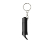 Porte-clés en aluminium, lampe de poche 3 LED et décapsuleur couleur noir