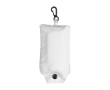 Sac à provisions pliable en polyester 190T avec mousqueton couleur blanc