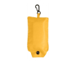 Sac à provisions pliable en polyester 190T avec mousqueton couleur jaune