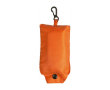 Sac à provisions pliable en polyester 190T avec mousqueton couleur orange