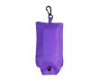 Sac à provisions pliable en polyester 190T avec mousqueton couleur violet