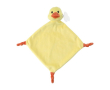 Doudou brodé à thème animal pour bébé, toucher doux couleur jaune