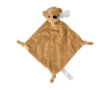 Doudou brodé à thème animal pour bébé, toucher doux couleur marron