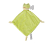 Doudou brodé à thème animal pour bébé, toucher doux couleur vert clair