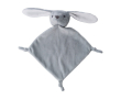 Doudou brodé à thème animal pour bébé, toucher doux couleur gris