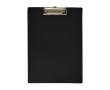 Porte-bloc en plastique avec clip en métal pour feuilles A4 couleur noir