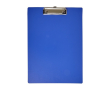 Porte-bloc en plastique avec clip en métal pour feuilles A4 couleur bleu